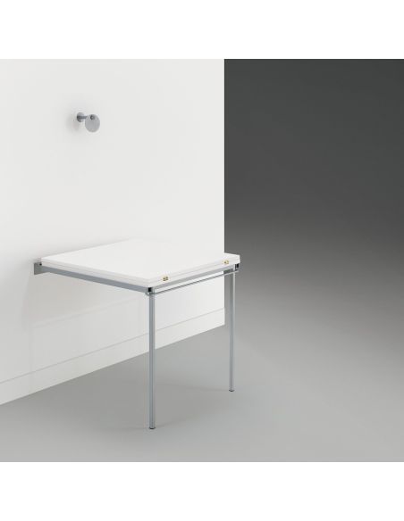 Tavolo a scomparsa a muro con struttura in metallo e piano in melaminico Vegard
