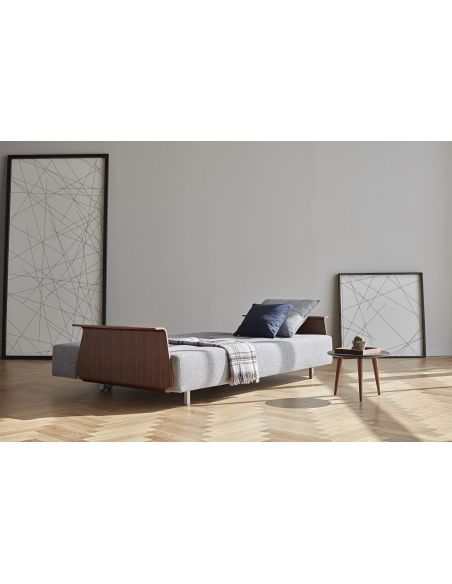 Divano letto matrimoniale con braccioli su ruote Longhorn