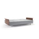 Divano letto matrimoniale con braccioli su ruote Longhorn