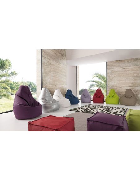 Pouf sacco in ecopelle sfoderabile Arvid