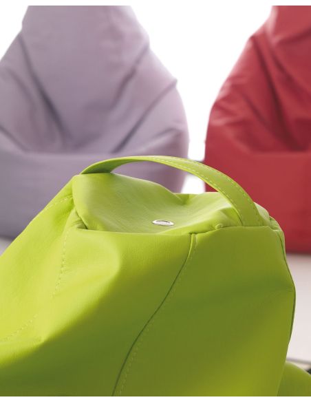 Pouf sacco in ecopelle sfoderabile Arvid