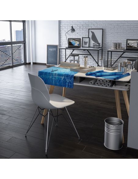 Scrivania design nordico con ripiano Keimo Scrivania design nordico con ripiano Keimo