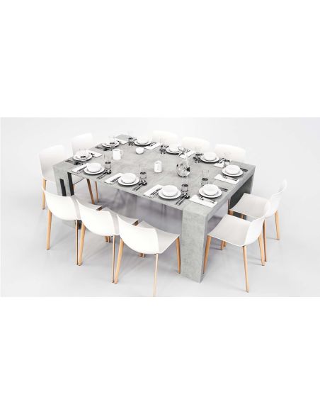 Consolle allungabile con allunghe integrate Helge