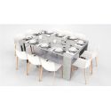 Consolle allungabile con allunghe integrate Helge