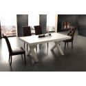 Tavolo allungabile in nobilitato bianco e rovere 160 x 90 cm Aras