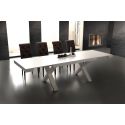 Tavolo allungabile in nobilitato bianco e rovere 160 x 90 cm Aras