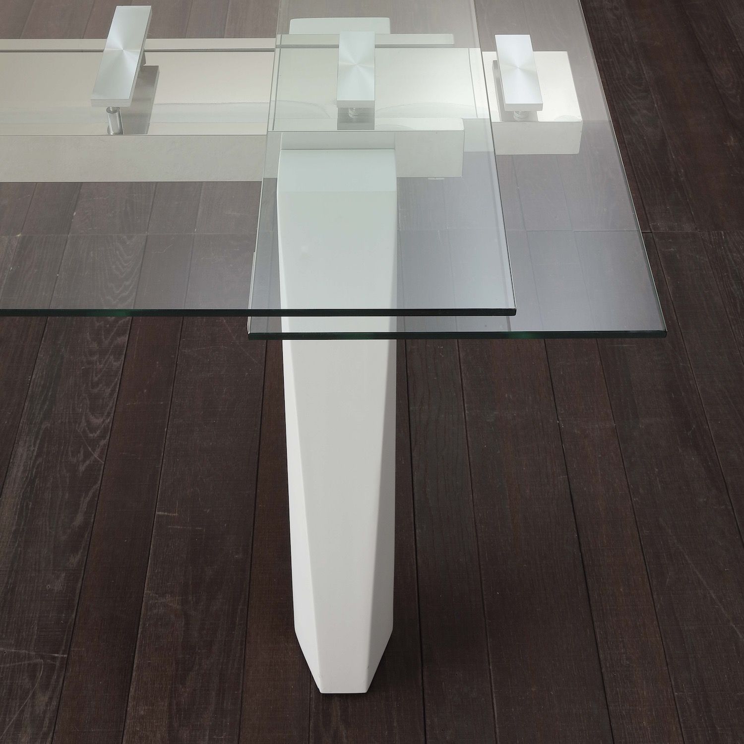 tavolo allungabile acciaio e vetro