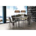 Tavolo allungabile piano vetro ceramica 140 x 90 cm Duarte