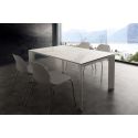 Tavolo allungabile piano vetro ceramica 140 x 90 cm Duarte