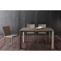 Tavolo allungabile piano vetro ceramica 140 x 90 cm Duarte