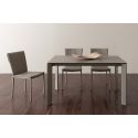 Tavolo allungabile piano vetro ceramica 140 x 90 cm Duarte