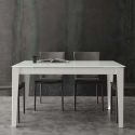 Tavolo allungabile in vetro design moderno 140 x 90 cm Esko