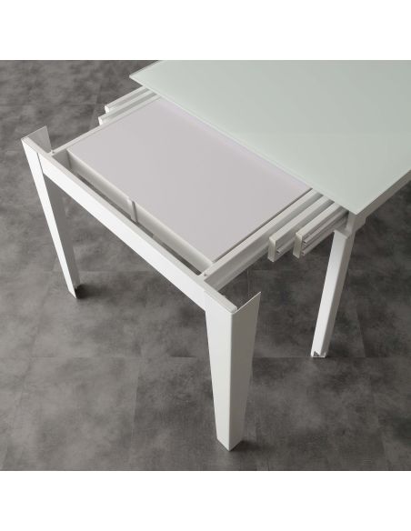 Tavolo allungabile in vetro design moderno 140 x 90 cm Esko Tavolo allungabile in vetro design moderno 140 x 90 cm Esko