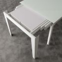 Tavolo allungabile in vetro design moderno 140 x 90 cm Esko
