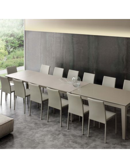 Tavolo allungabile in vetro design moderno 140 x 90 cm Esko Tavolo allungabile in vetro design moderno 140 x 90 cm Esko