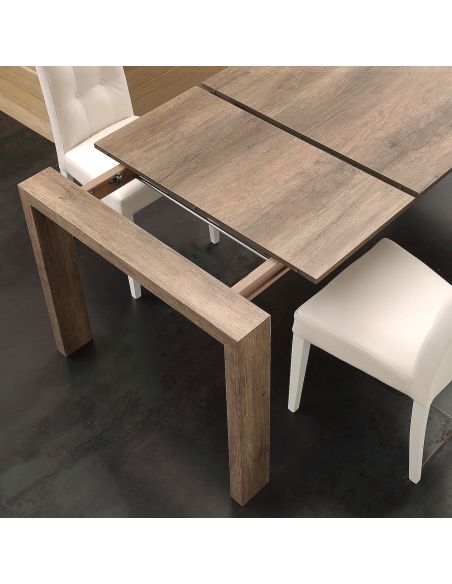 Tavolo allungabile design moderno in legno 140 o 160 cm Alwin Tavolo allungabile design moderno in legno 140 o 160 cm Alwin