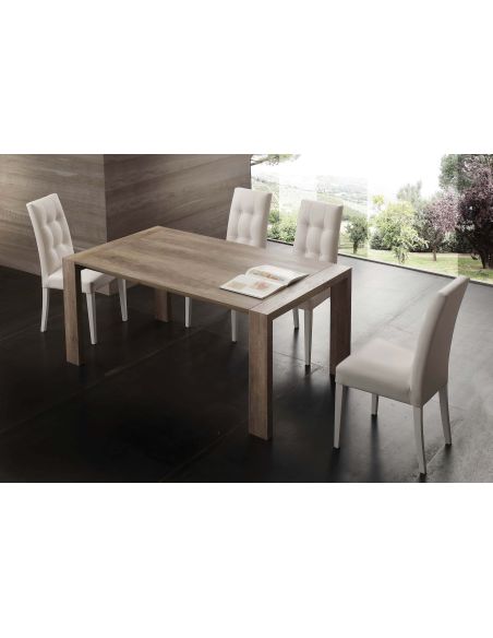 Tavolo allungabile design moderno in legno 140 o 160 cm Alwin Tavolo allungabile design moderno in legno 140 o 160 cm Alwin