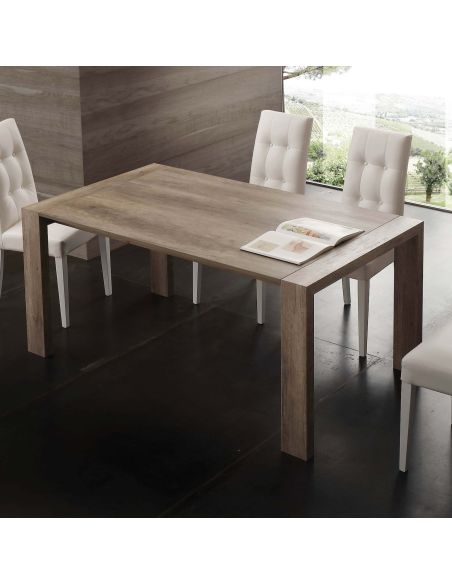 Tavolo allungabile design moderno in legno 140 o 160 cm Alwin Tavolo allungabile design moderno in legno 140 o 160 cm Alwin