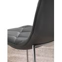 Coppia sedie a slitta design moderno in metallo ed ecopelle Armas