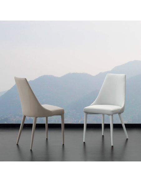 Sedie sala da pranzo rivestite in ecopelle Janita