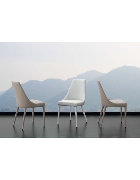 Sedie sala da pranzo rivestite in ecopelle Janita