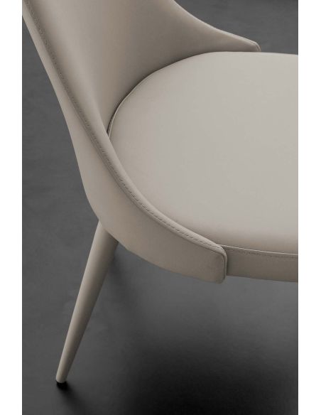 Sedie sala da pranzo rivestite in ecopelle Janita