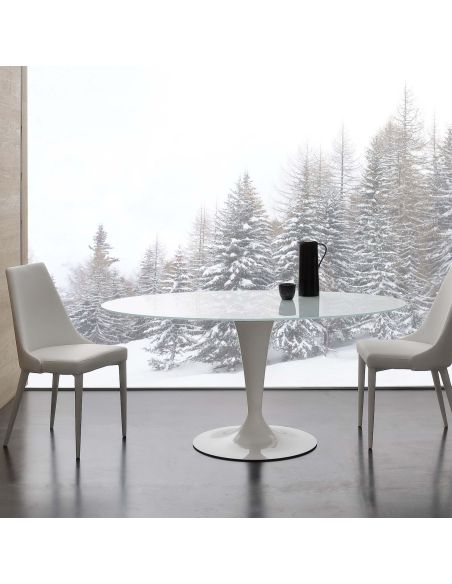 Sedie sala da pranzo rivestite in ecopelle Janita