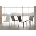 Sedia per cucina in metallo ed ecopelle Sarianna
