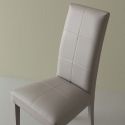 Coppia sedie schienale alto in ecopelle grigio Janika