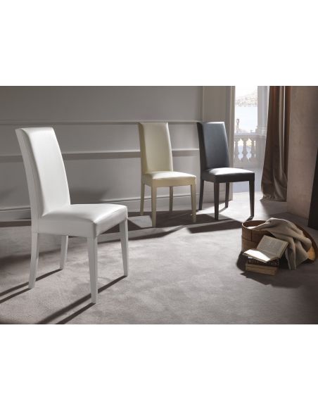 Coppia sedie con schienale alto design moderno Amabel