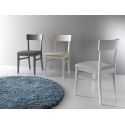 Coppia sedie in legno ed ecopelle design moderno Candis