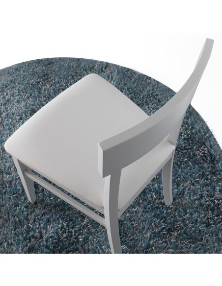 Coppia sedie in legno ed ecopelle design moderno Candis