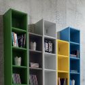 Libreria a parete composizione multicolore Eloise