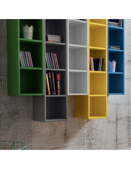 Libreria a parete verticale design moderno Eloise