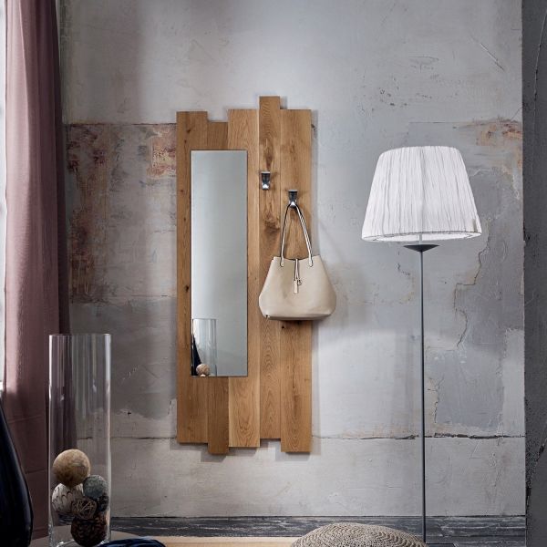 Specchio da ingresso in legno massello design moderno Elias 2