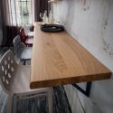 Mensola moderna in legno massello 100 o 200 cm per bar e pub Elias
