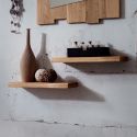 Coppia mensole moderne a muro in legno massello Elias