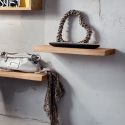 Coppia mensole moderne a muro in legno massello Elias