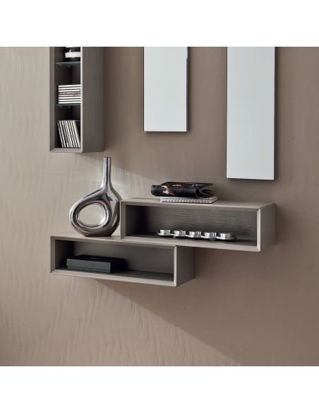 Mobili da ingresso moderni con specchi e mensole Kim