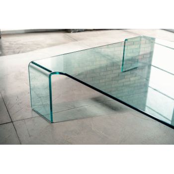 Tavolino da salotto in vetro curvato 100x100 cm Addison 2