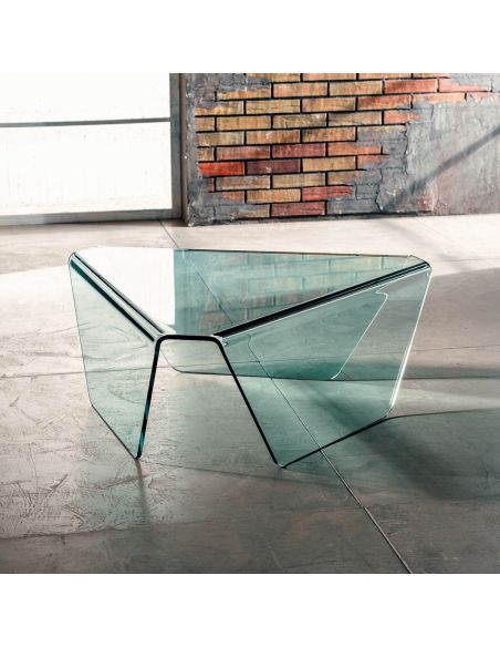 Tavolino da salotto triangolare in vetro Kettering