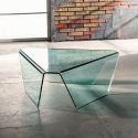 Tavolino da salotto in vetro triangolare a 3 gambe Kettering