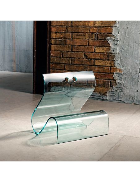 Portariviste in vetro curvato temperato 45 x 35 cm Rebecca Portariviste in vetro curvato temperato 45 x 35 cm Rebecca