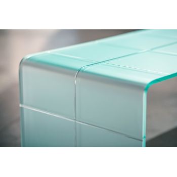 Tavolino da salotto in vetro curvato satinato Edilon 2