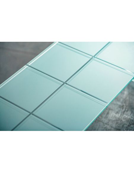 Tavolino da salotto in vetro curvato satinato Edilon Tavolino da salotto in vetro curvato satinato Edilon