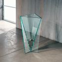 Portaombrelli design moderno in vetro trasparente Elimar