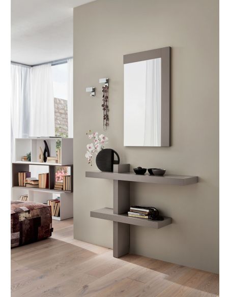 Mobili per ingresso moderni tortora frassino Bernard