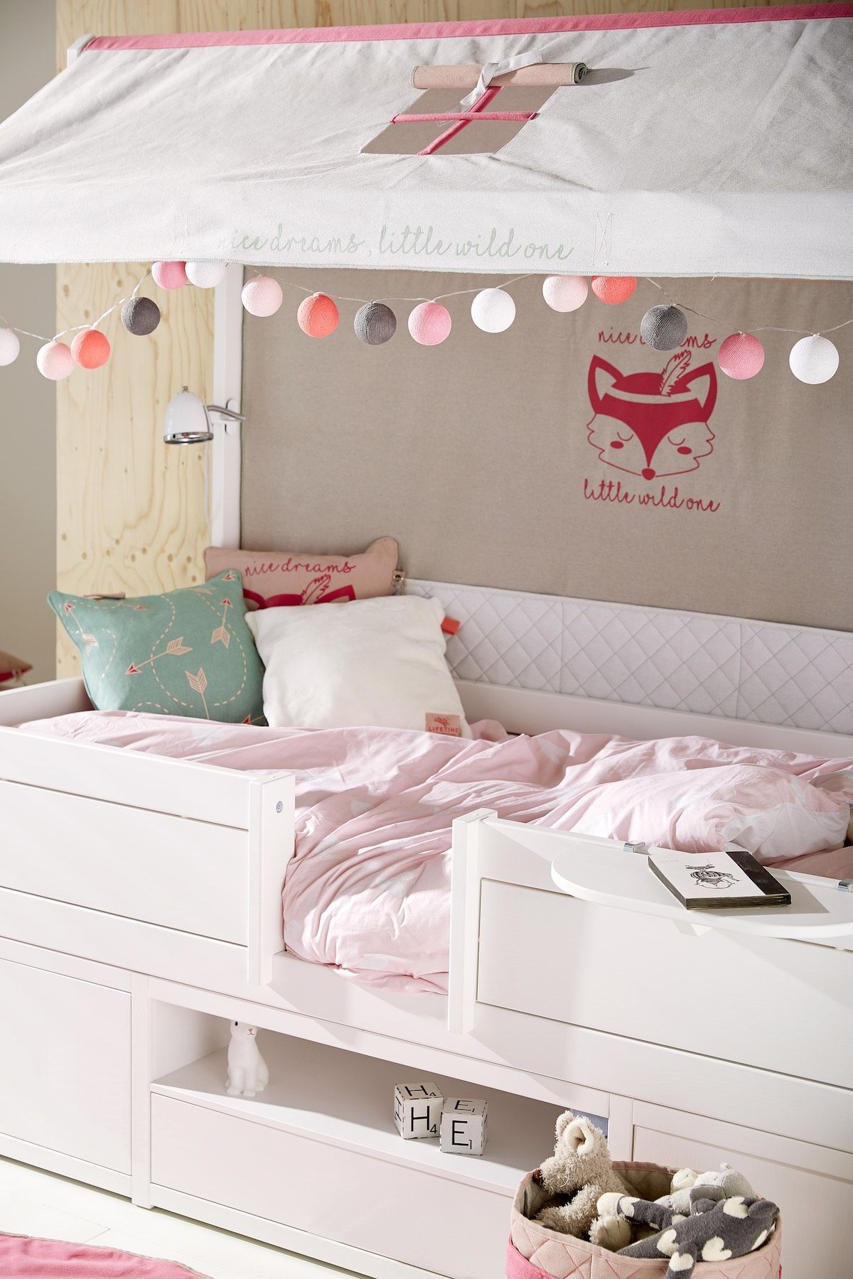Letto salvaspazio per bambini a baldacchino Wild Child