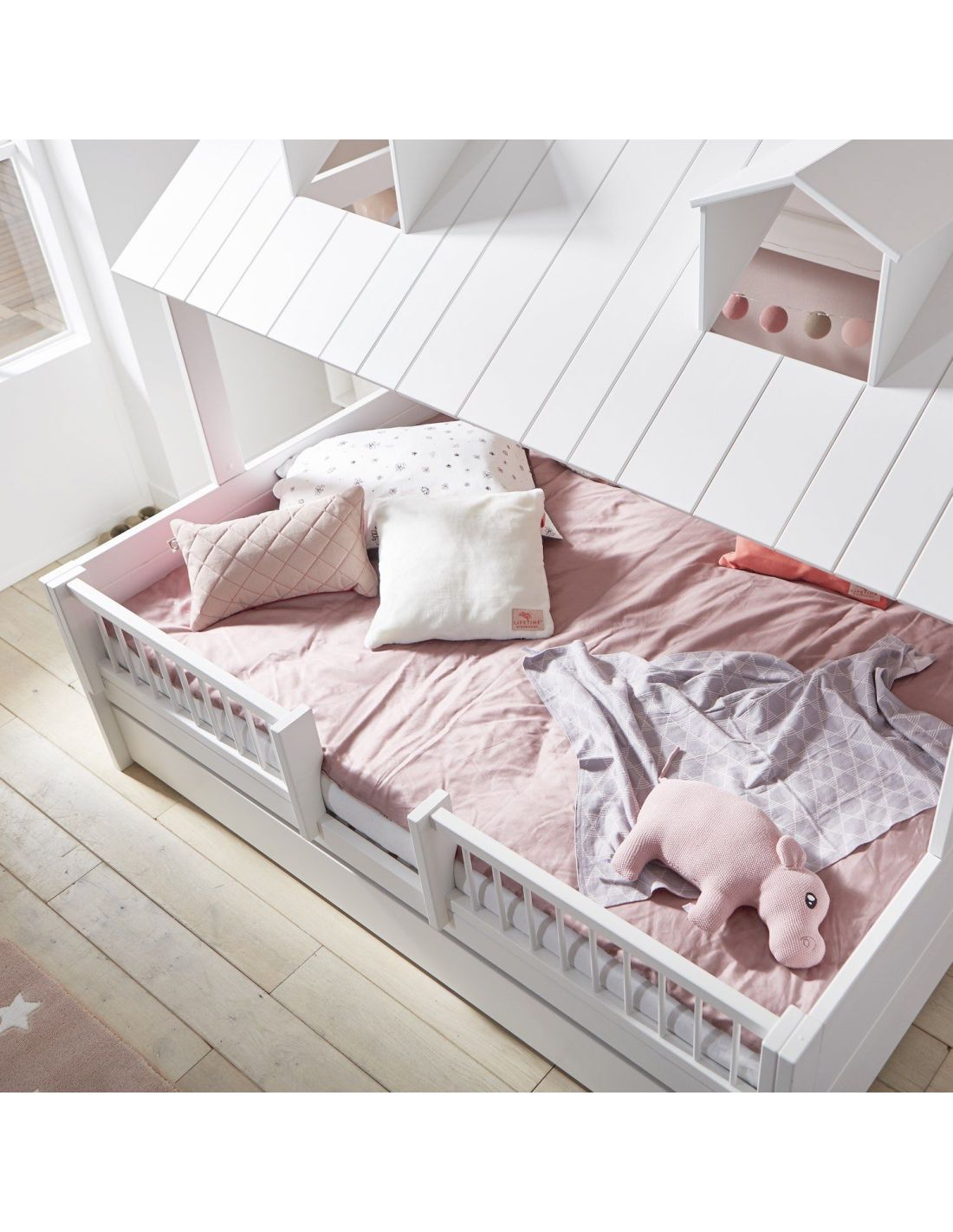 letto & casa in legno stile scandinavo nordico bambino cameretta 160x80 sponda 