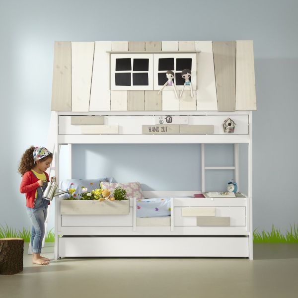 Cameretta per bambini a due piani in legno Hangout